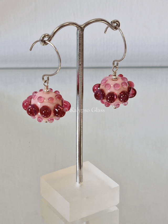 Bumpy Earrings, Pink
