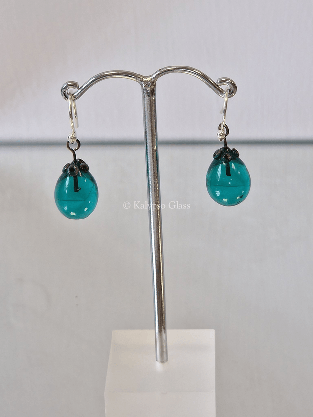 Drop Earrings, Teal