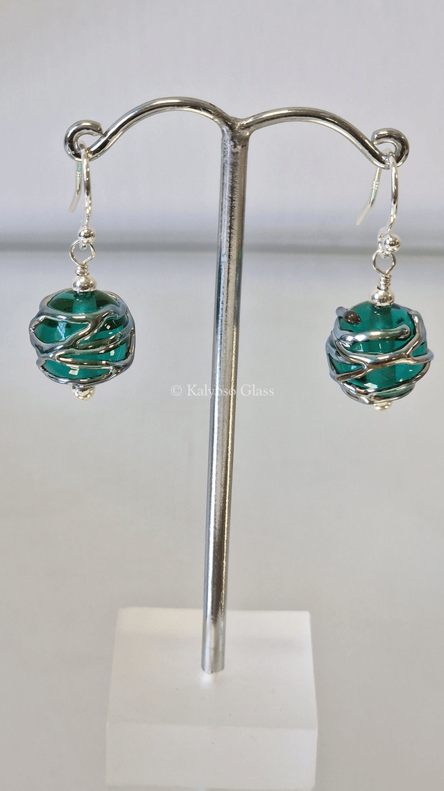 Drizzle Earrings, Teal