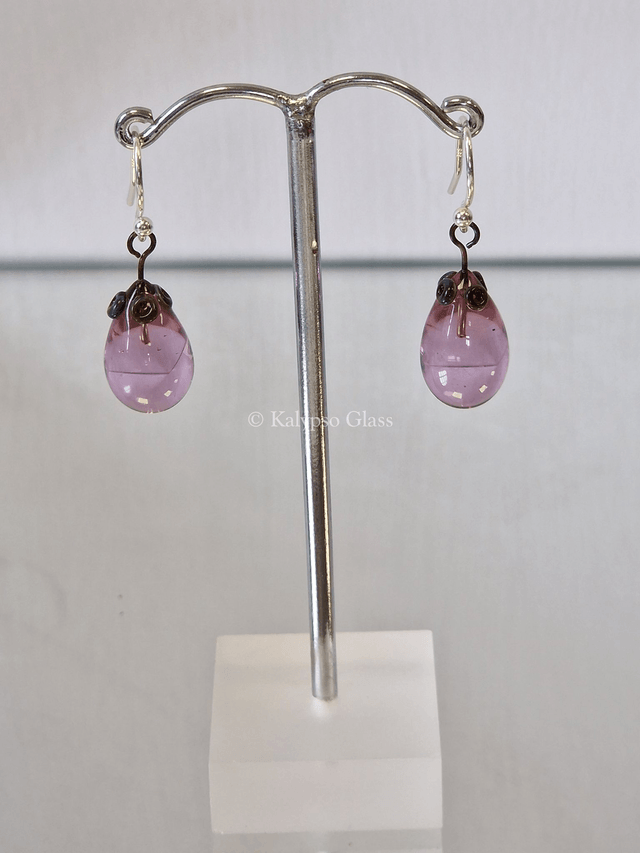 Drop Earrings, Dark Rose