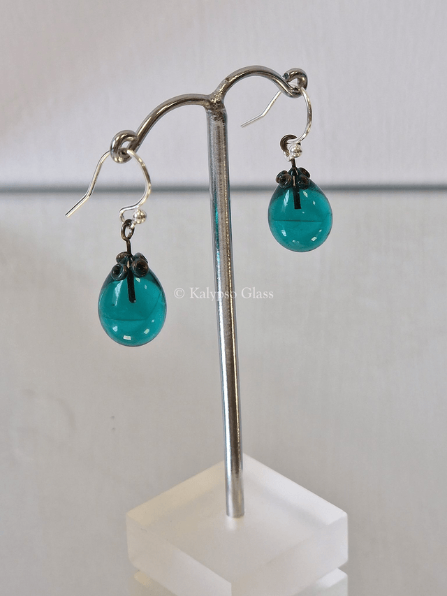 Drop Earrings, Teal