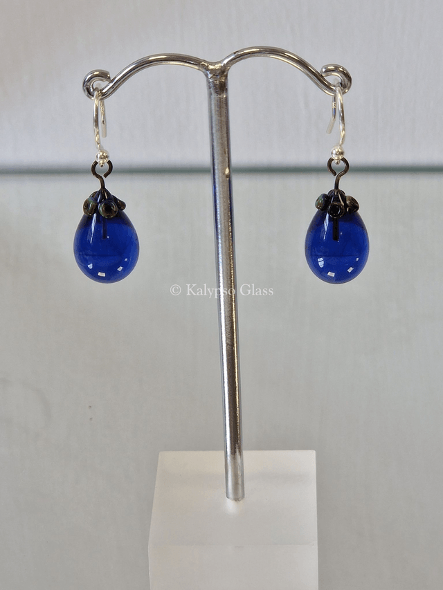 Drop Earrings, Ink Blue