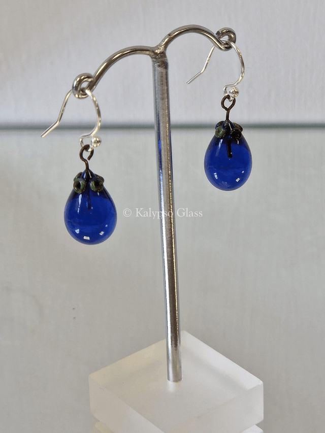 Drop Earrings, Ink Blue