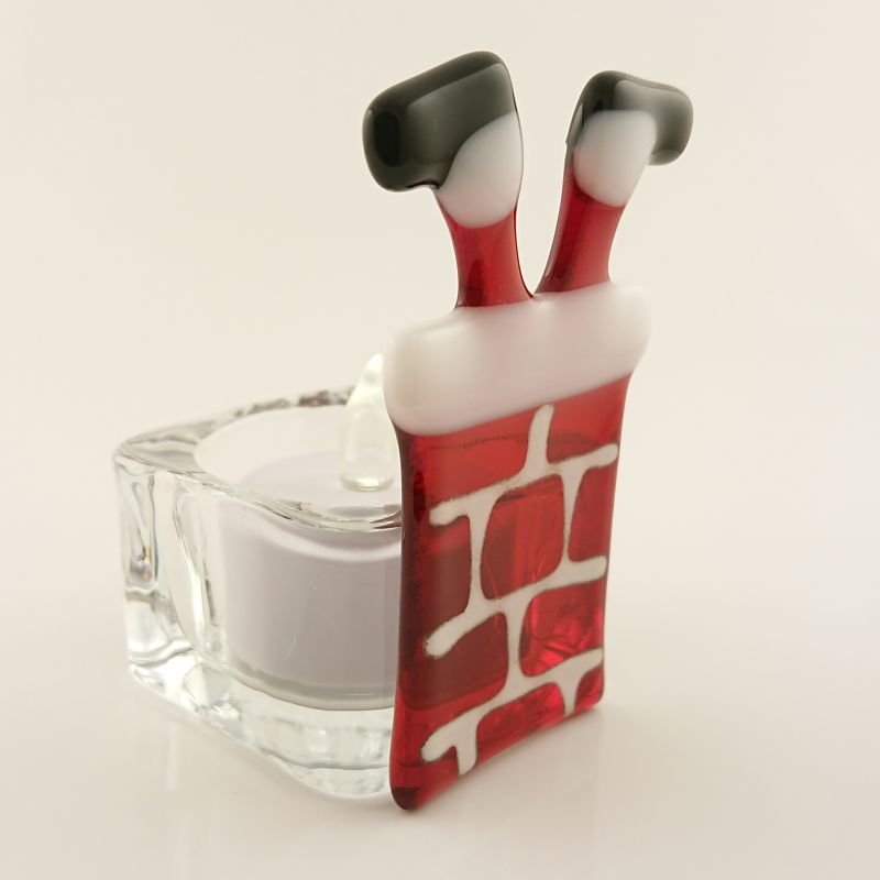 Santa In Chimney Tealight Holder #4