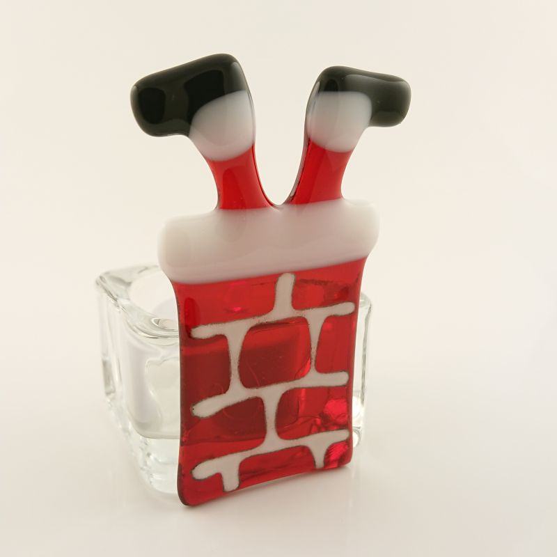 Santa In Chimney Tealight Holder #3